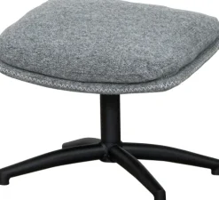 Zestaw wypoczynkowy Tramonto - fotel obrotowy + podnóżek (szary)